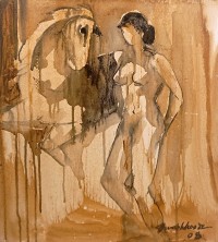 Mashkoor Raza, 12 x 14 Inch, Oil On Board, Abstract Painting, AC-MR-734 Mashkoor Raza, 12 x 14 Inch, Oil On Board, Abstract Painting, AC-MR-734